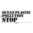 画像2: OCEAN PLASTIC POLLUTION STOP【 カッティングステッカー 】ブラック【S】 (2)
