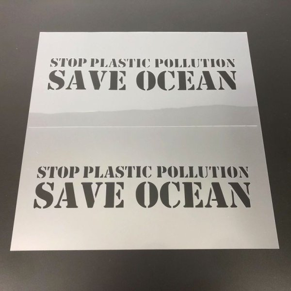 画像1: SAVE OCEAN 【 ステンシルシート 】 (1)