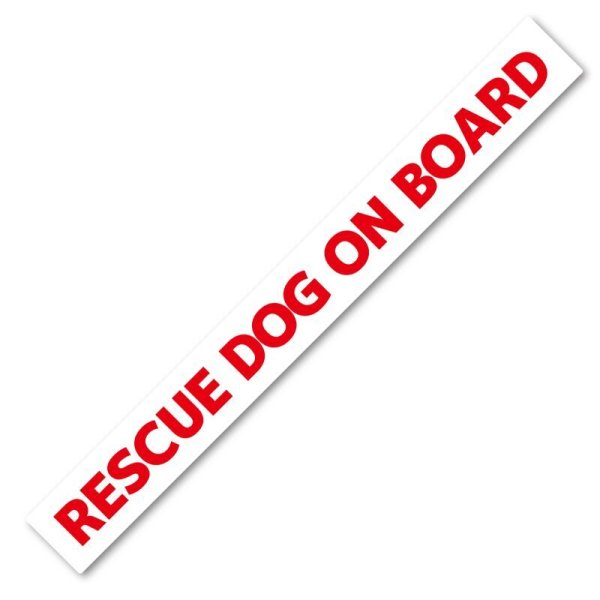 画像1: 【 RESCUE DOG ON BOARD 】マグネットステッカー W500 (1)